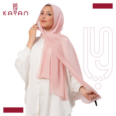 Chiffon Plain Scarf - Powder Pink