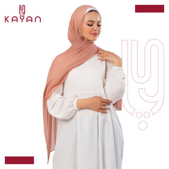 Chiffon Plain Scarf - Sepia Brown