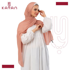 Chiffon Plain Scarf - Sepia Brown