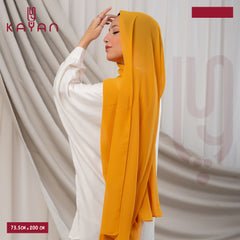 Long Plain Chiffon - Mustard