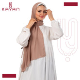 Chiffon Plain Scarf - Cafe