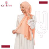 Chiffon Plain Scarf - Peach