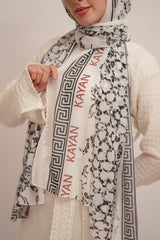 Red Kayan Printed Chiffon