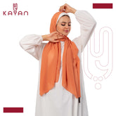 Chiffon Plain Scarf - Orange