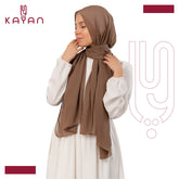 Chiffon Plain Scarf - Dark Cafe