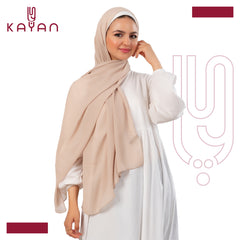 Chiffon Plain Scarf - Tan Beige