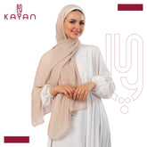 Chiffon Plain Scarf - Tan Beige