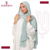 Chiffon Plain Scarf - Moss Green