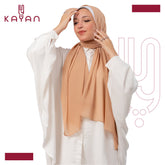 Chiffon Plain Scarf - Latte