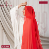 Long Plain Chiffon - Candy Red