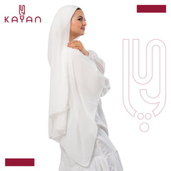 Chiffon Plain Scarf - Off White