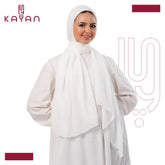 Chiffon Plain Scarf - Off White