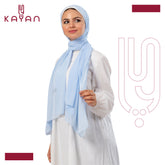 Chiffon Plain Scarf - Light Sky Blue