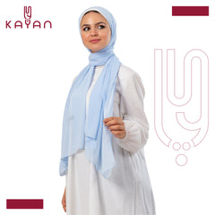 Chiffon Plain Scarf - Light Sky Blue