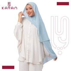 Chiffon Plain Scarf - Powder Blue