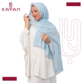 Chiffon Plain Scarf - Powder Blue