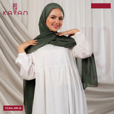 Long Plain Chiffon - Dark Olive