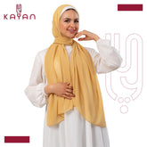 Chiffon Plain Scarf - Honey Yello