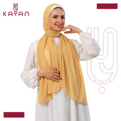 Chiffon Plain Scarf - Honey Yello