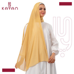 Chiffon Plain Scarf - Honey Yello