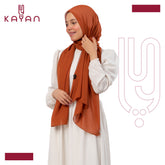 Chiffon Plain Scarf - Ginger Orange