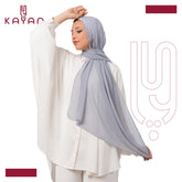 Chiffon Plain Scarf - Silver