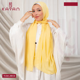 Long Plain Chiffon - Fire Yellow