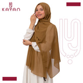 Chiffon Plain Scarf - Hazelnut