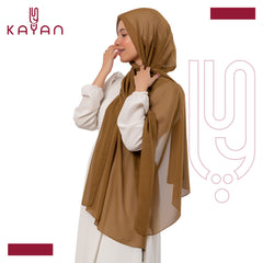 Chiffon Plain Scarf - Hazelnut