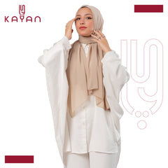 Chiffon Plain Scarf - Beige