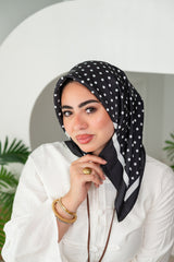 Dots Satin Silk Square Scarf