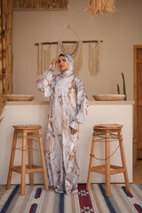 Malak Printed Satin Isdal