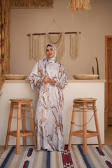 Malak Printed Satin Isdal