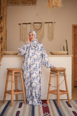 Floral Printed Satin Isdal