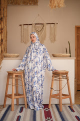 Floral Printed Satin Isdal