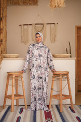 Sundus Printed Satin Isdal