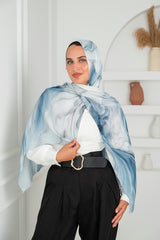 Sky Printed Cotton Scarf