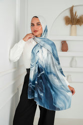 Sky Printed Cotton Scarf