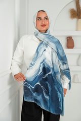 Sky Printed Cotton Scarf