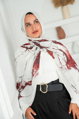 Ruby Printed Cotton Scarf