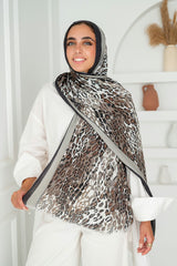 Leopard Printed Cotton Scarf