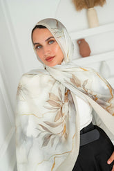Tulip Printed Cotton Scarf