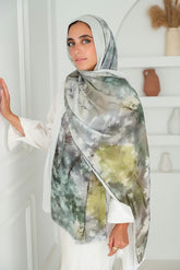 Camellia Printed Cotton Scarf