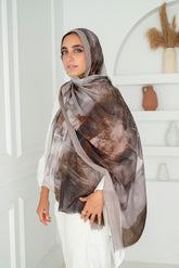 Browny Printed Cotton Scarf