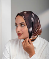 Caramel Satin Square Scarf