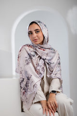 Flower Satin Scarf