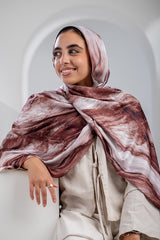 Marble Satin Scarf