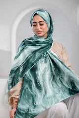 Marble Satin Scarf