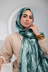 Marble Satin Scarf