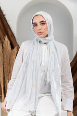 Embroidered Organza Scarf